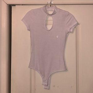 white collar body suit! never worn before!